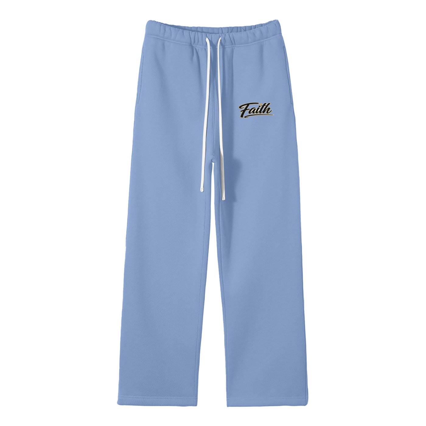 Unisex Solid Color Fleece Straight Leg Pants