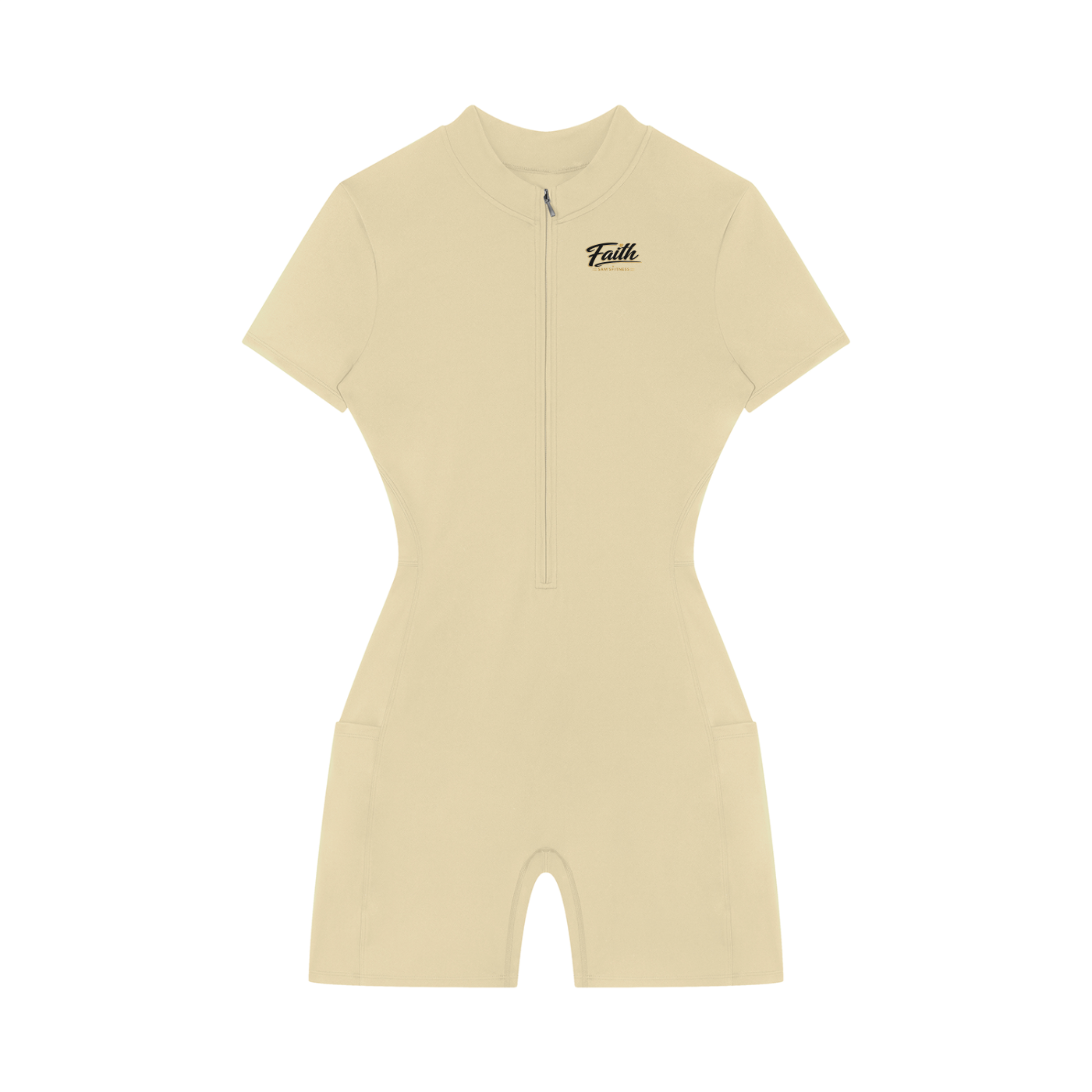 Women's Quarter-Zip Short Sleeve Romper