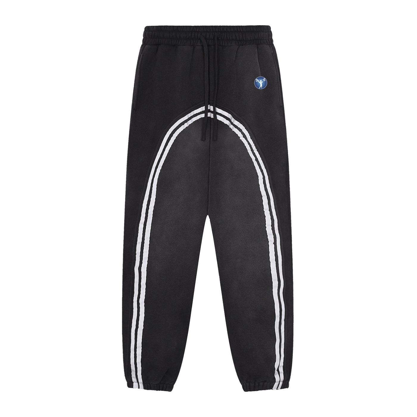 SAMS Sun Fade Contrast Tape Fleece Jogged Sweatpants