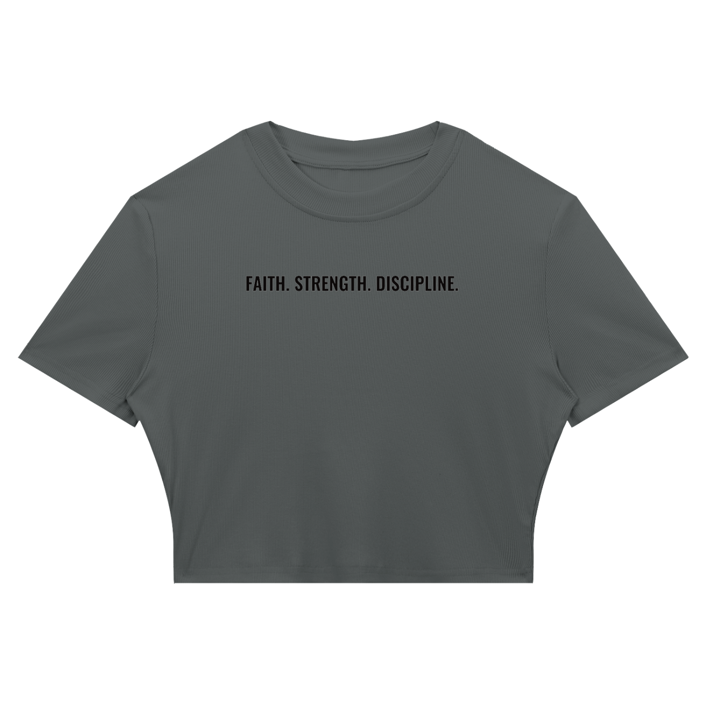 Women's Slim Ribbed Crop T-Shirt
