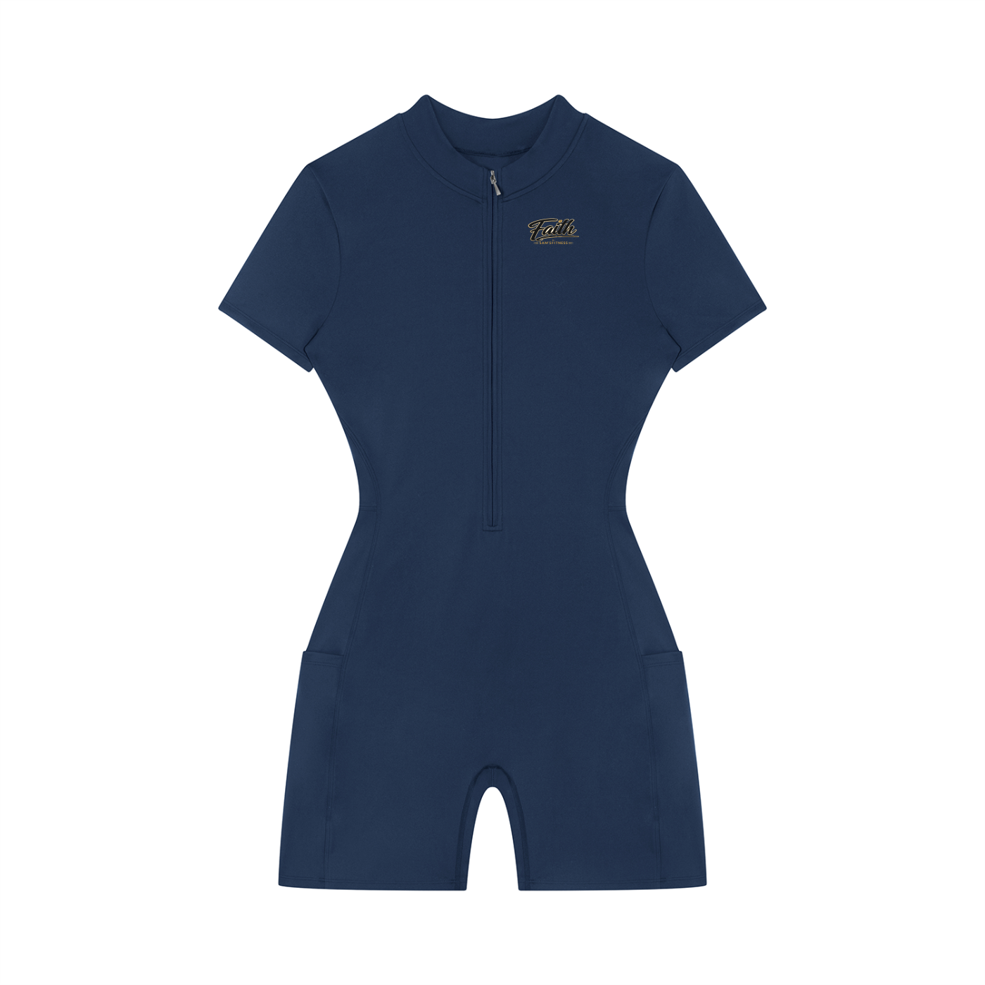 Women's Quarter-Zip Short Sleeve Romper