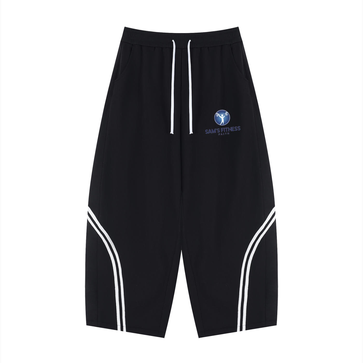 Unisex Wide Leg Piping Sweatpants