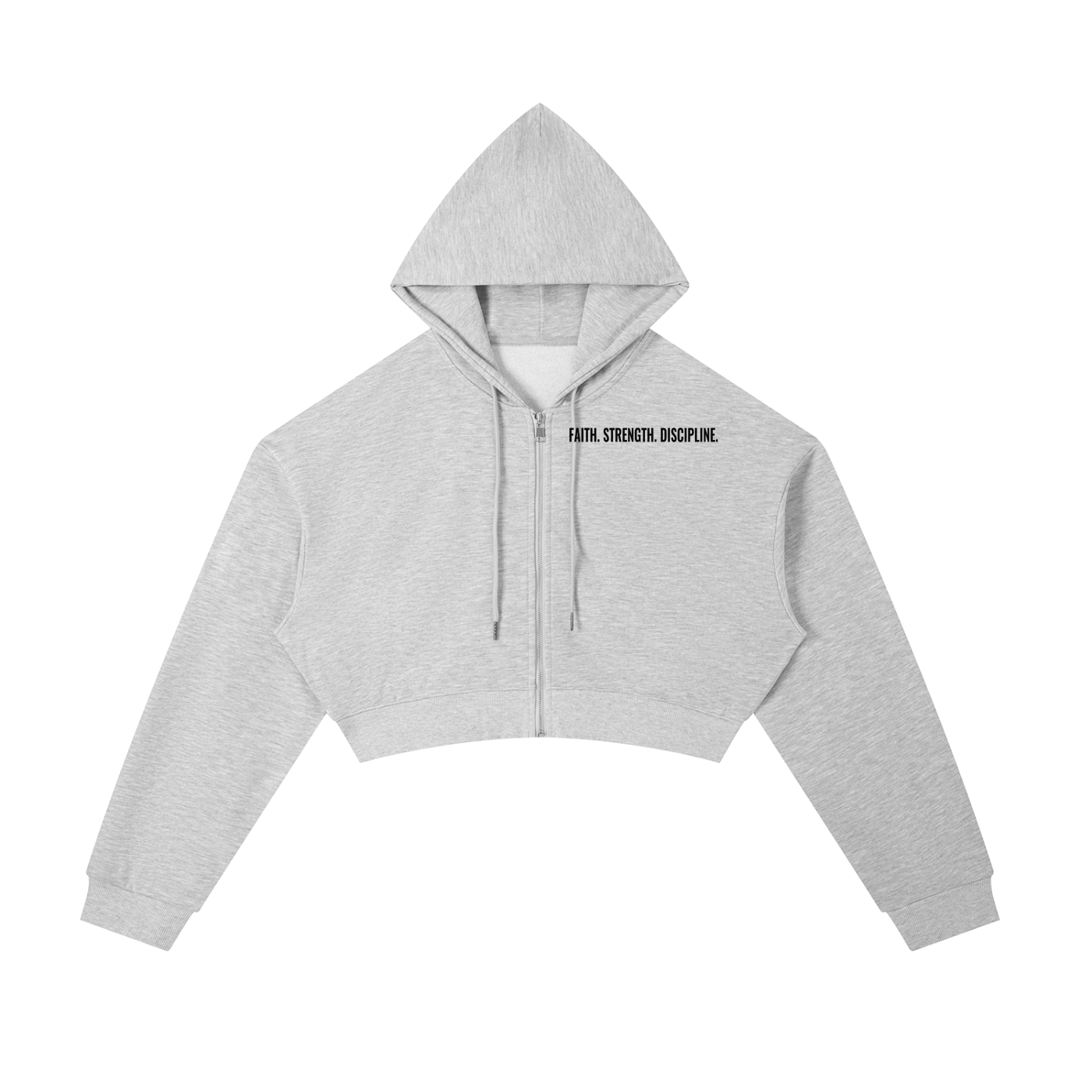 SAMS Essential Cropped Zip-Up Hoodie