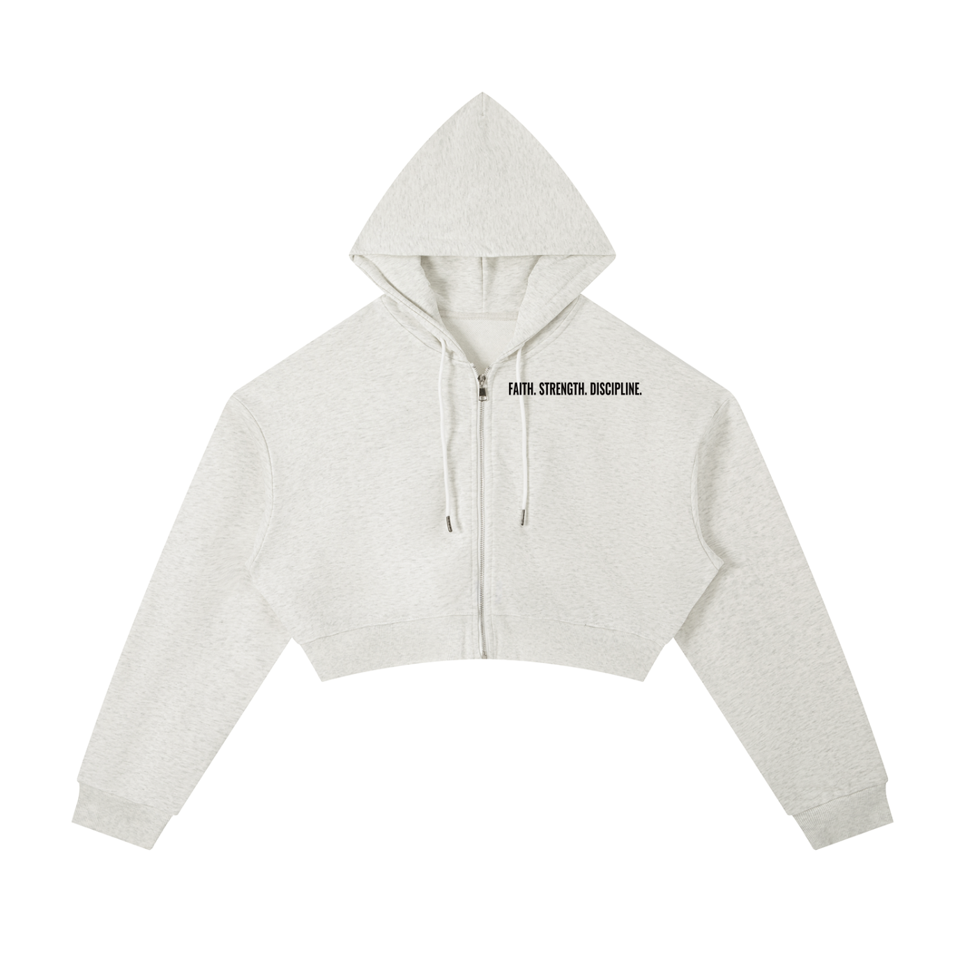 SAMS Essential Cropped Zip-Up Hoodie