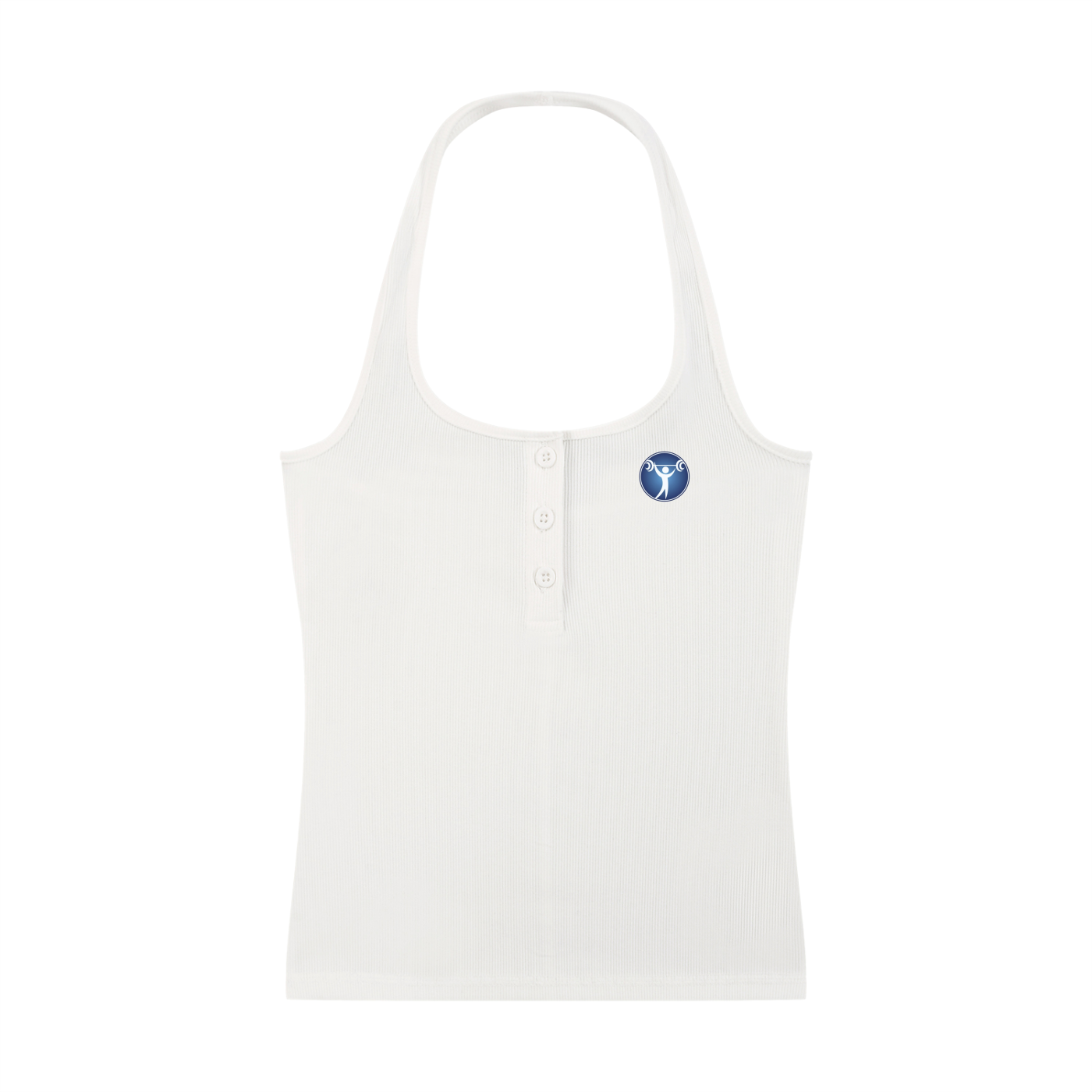 Women's Ribbed Henley Tank Top