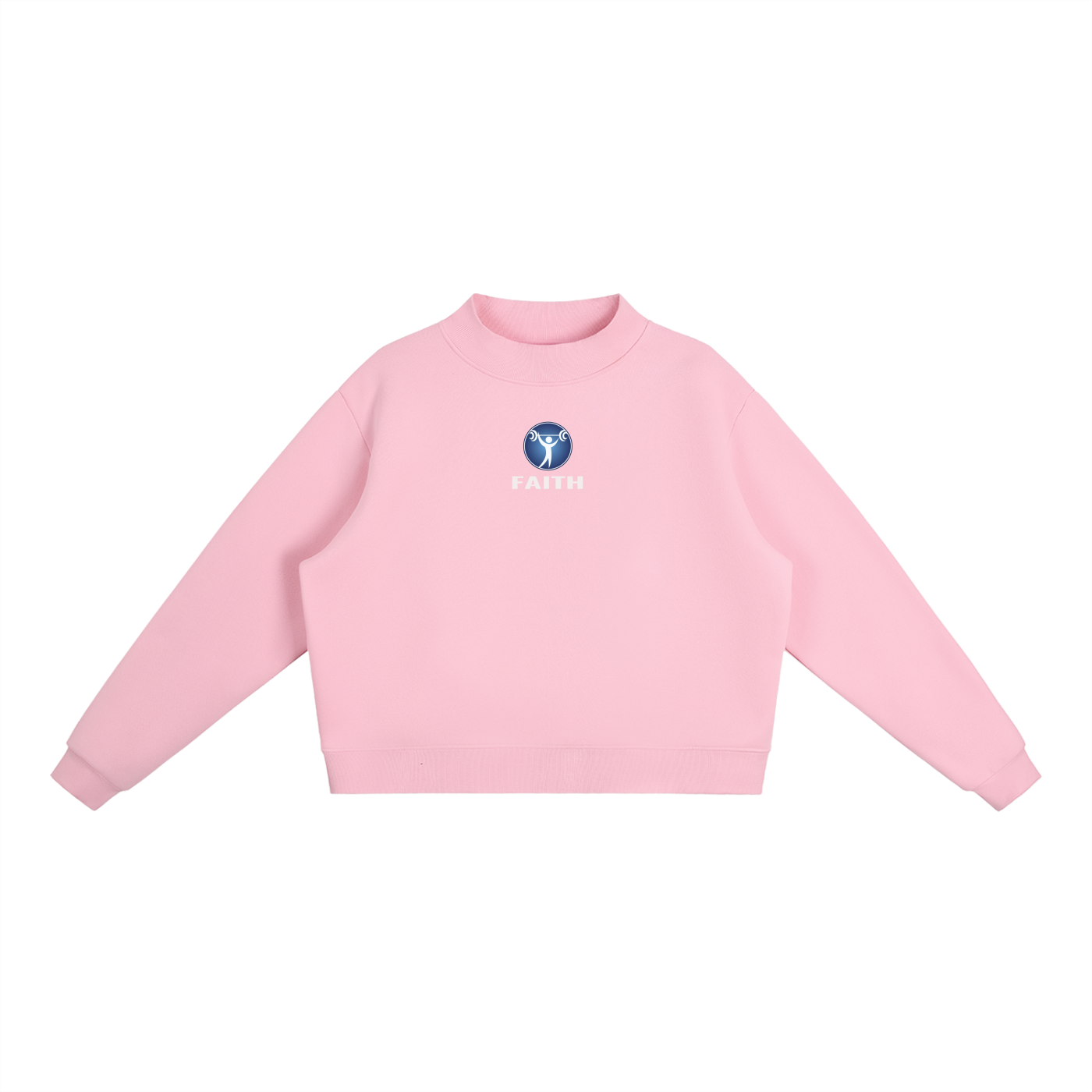 Essential Fleece Mock-Neck Crew Sweatshirt