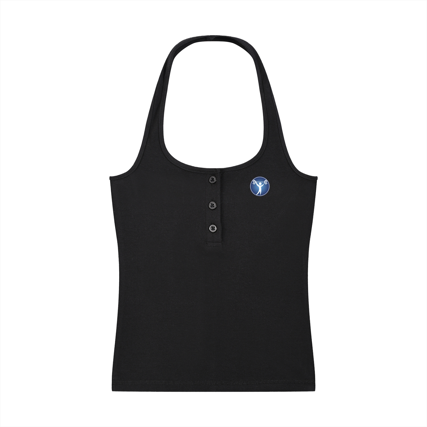 Women's Ribbed Henley Tank Top