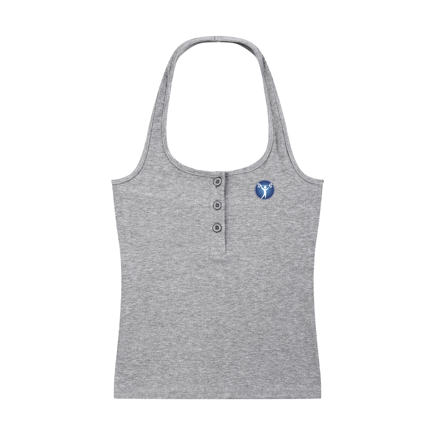 Women's Ribbed Henley Tank Top