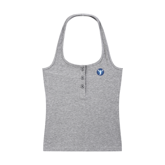 Women's Ribbed Henley Tank Top