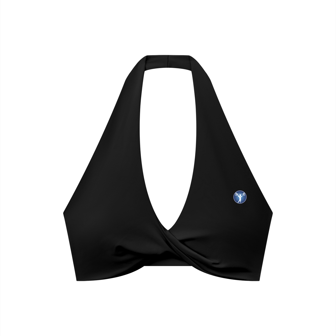 Women's Pleated Halter Sports Bra