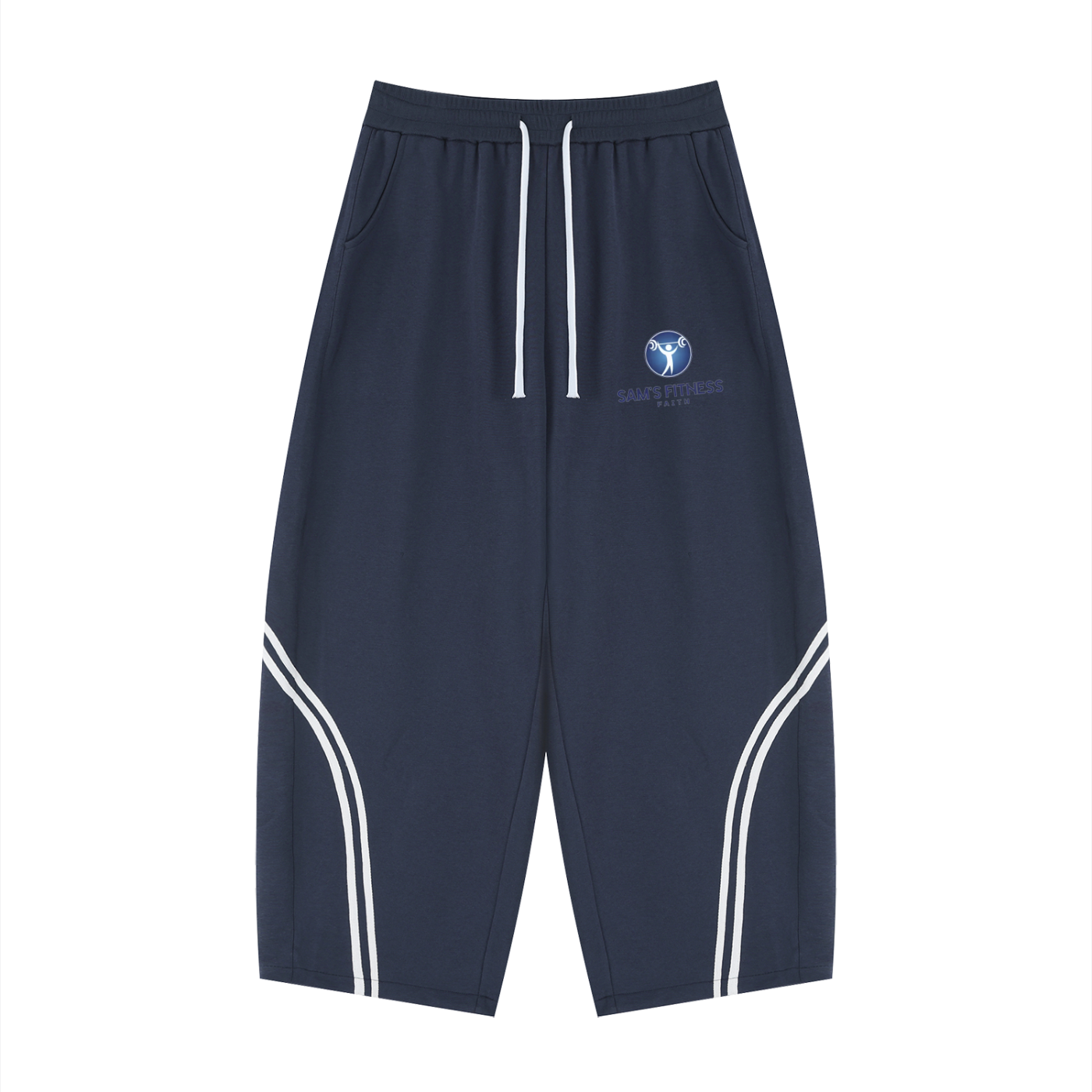 Unisex Wide Leg Piping Sweatpants