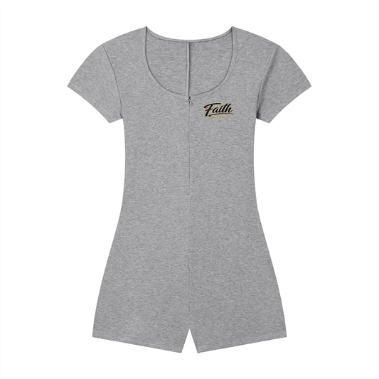Women's Dual-Function Cape Tie-Waist Romper