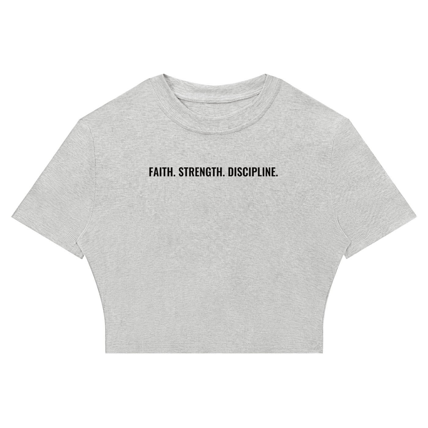 Women's Slim Ribbed Crop T-Shirt