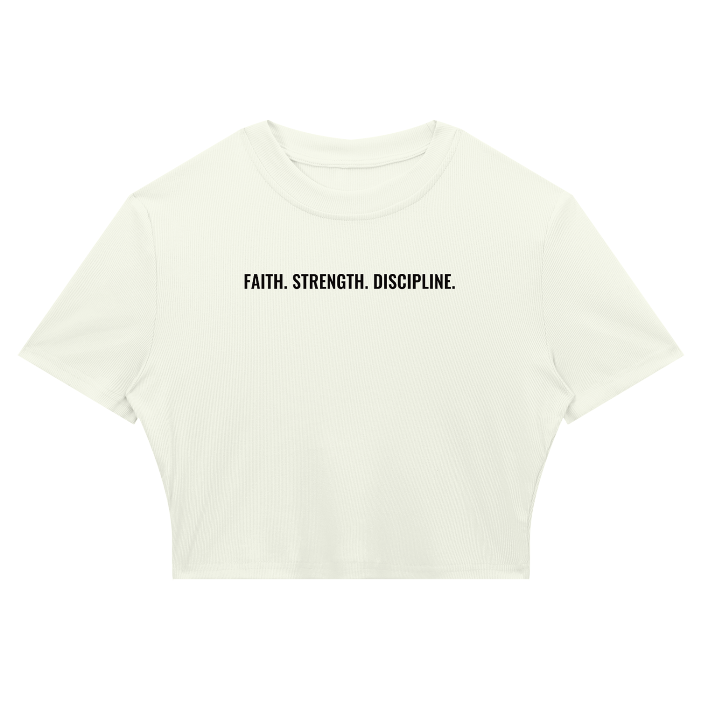 Women's Slim Ribbed Crop T-Shirt