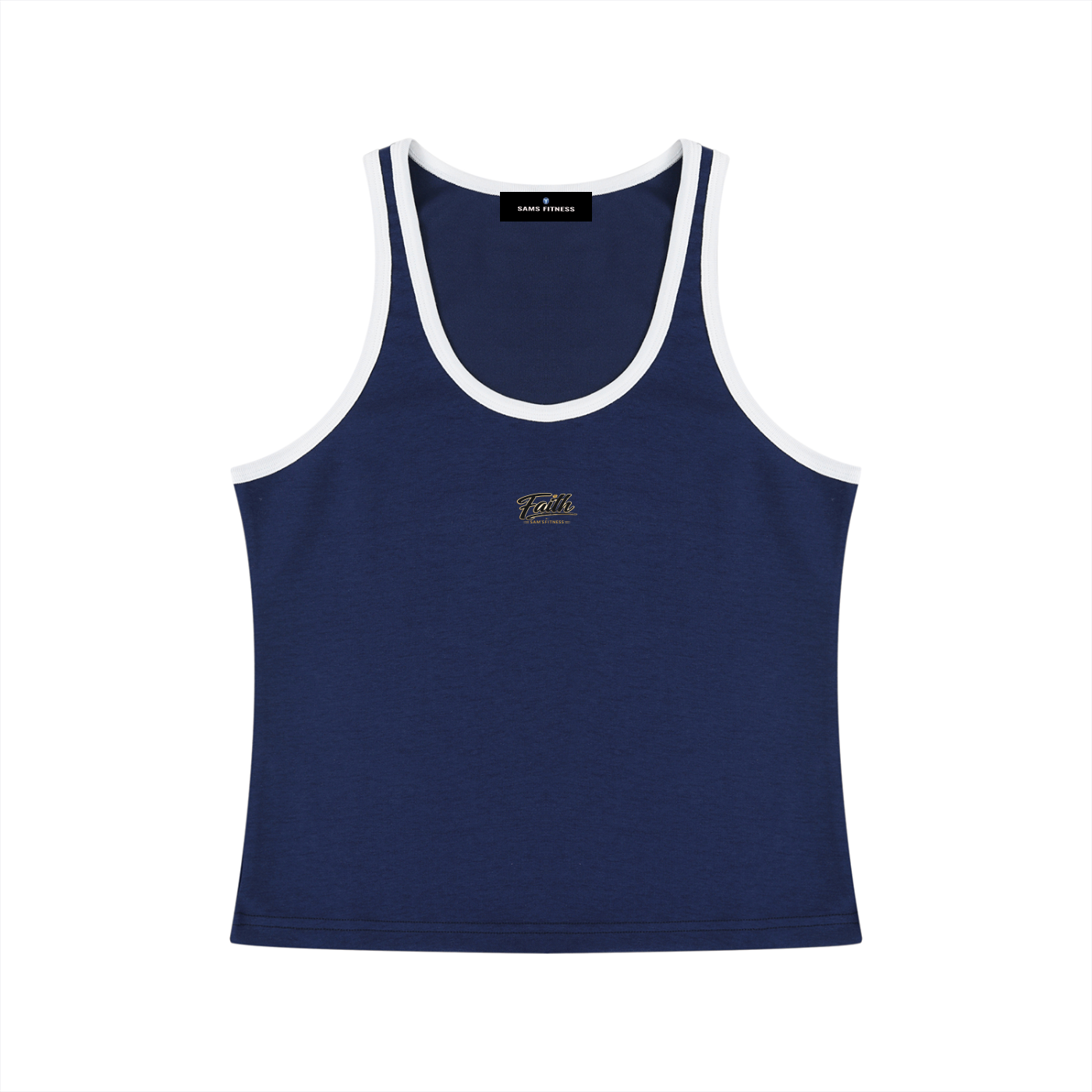 Women's Color Block Cropped Tank Top