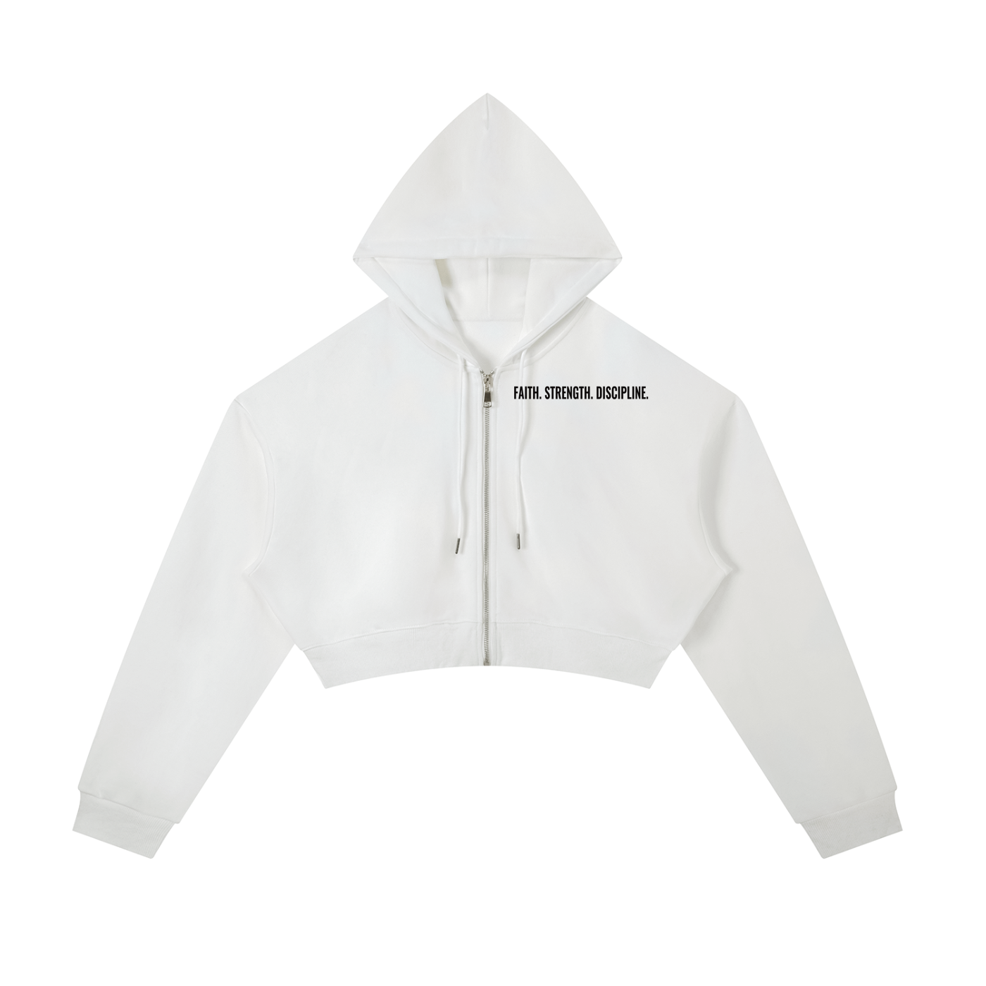 SAMS Essential Cropped Zip-Up Hoodie