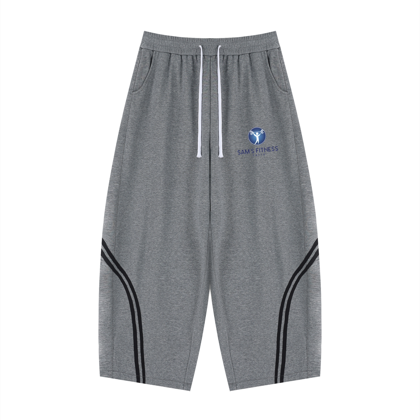 Unisex Wide Leg Piping Sweatpants